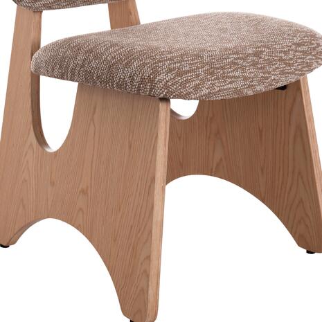 ΚΑΡΕΚΛΑ ΤΡΑΠΕΖΑΡΙΑΣ BELLISI HM18248.01 ΚΑΦΕ ΥΦΑΣΜΑ-PLYWOOD ΧΡΩΜΑ ΔΡΥΟΣ 53x56x78Υεκ. (σετ 2 τεμαχίων)
