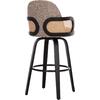 ΣΚΑΜΠΟ ΜΠΑΡ ΠΕΡΙΣΤΡΕΦΟΜΕΝΟ BECKER HM18251.03 PLYWOOD ΜΑΥΡΟ--ΚΑΦΕ ΥΦΑΣΜΑ 50x52x100Υ (σετ 2 τεμαχίων)