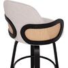 ΣΚΑΜΠΟ ΜΠΑΡ ΠΕΡΙΣΤΡΕΦΟΜΕΝΟ BECKER HM18251.02 PLYWOOD ΜΑΥΡΟ--ΕΚΡΟΥ ΥΦΑΣΜΑ 50x52x100Υ (σετ 2 τεμαχίων)