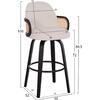 ΣΚΑΜΠΟ ΜΠΑΡ ΠΕΡΙΣΤΡΕΦΟΜΕΝΟ BECKER HM18251.02 PLYWOOD ΜΑΥΡΟ--ΕΚΡΟΥ ΥΦΑΣΜΑ 50x52x100Υ (σετ 2 τεμαχίων)