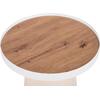 ΤΡΑΠΕΖΑΚΙ ΒΟΗΘΗΤΙΚΟ DENTON HM18023.02 MDF TOP ΦΥΣΙΚΟ ΞΥΛΟΥ-ΒΑΣΗ ΛΕΥΚΗ Φ45x51,5Υεκ.