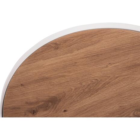 ΤΡΑΠΕΖΑΚΙ ΒΟΗΘΗΤΙΚΟ DENTON HM18023.02 MDF TOP ΦΥΣΙΚΟ ΞΥΛΟΥ-ΒΑΣΗ ΛΕΥΚΗ Φ45x51,5Υεκ.