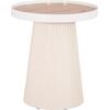 ΤΡΑΠΕΖΑΚΙ ΒΟΗΘΗΤΙΚΟ DENTON HM18023.02 MDF TOP ΦΥΣΙΚΟ ΞΥΛΟΥ-ΒΑΣΗ ΛΕΥΚΗ Φ45x51,5Υεκ.