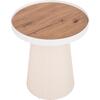ΤΡΑΠΕΖΑΚΙ ΒΟΗΘΗΤΙΚΟ DENTON HM18023.02 MDF TOP ΦΥΣΙΚΟ ΞΥΛΟΥ-ΒΑΣΗ ΛΕΥΚΗ Φ45x51,5Υεκ.