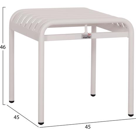 ΣΚΑΜΠΟ ΑΛΟΥΜΙΝΙΟΥ RACHEL HM6340.02 ΛΕΥΚΟ 45x45x46Υεκ.