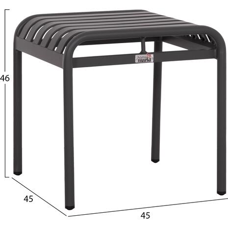 ΣΚΑΜΠΟ ΑΛΟΥΜΙΝΙΟΥ RACHEL HM6340.01 ΓΚΡΙ 45x45x46Υεκ.