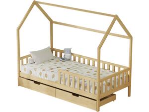 ΚΡΕΒΑΤΙ ΠΑΙΔΙΚΟ ΜΕ ΣΥΡΤΑΡΙΑ PHYLLIS HM724.01 τ.MONTESSORI ΦΥΣΙΚΟ 196x97x161Υεκ.
