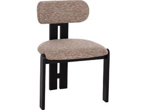 ΚΑΡΕΚΛΑ ΤΡΑΠΕΖΑΡΙΑΣ KARVO HM18252.03 ΚΑΦΕ ΥΦΑΣΜΑ--ΞΥΛΟ ΣΕ ΜΑΥΡΟ 57x50x78,5Υεκ. (σετ 2 τεμαχίων)