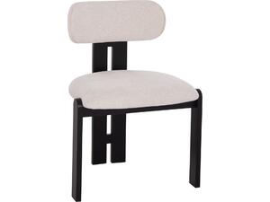 ΚΑΡΕΚΛΑ ΤΡΑΠΕΖΑΡΙΑΣ KARVO HM18252.02 ΕΚΡΟΥ ΥΦΑΣΜΑ--ΞΥΛΟ ΣΕ ΜΑΥΡΟ 57x50x78,5Υεκ. (σετ 2 τεμαχίων)