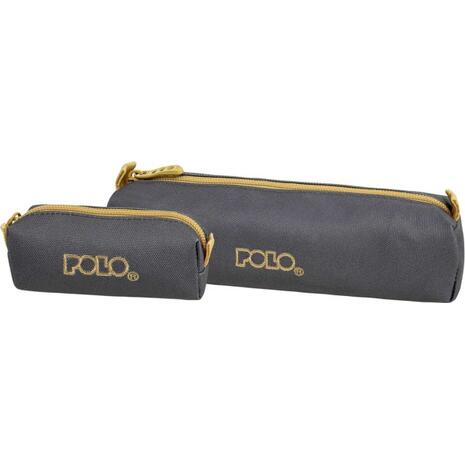 Κασετίνα βαρελάκι Polo Wallet IV Grey/Gold (937006-2276)