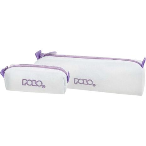 Κασετίνα βαρελάκι Polo Wallet IV White/Lilac (937006-2545)