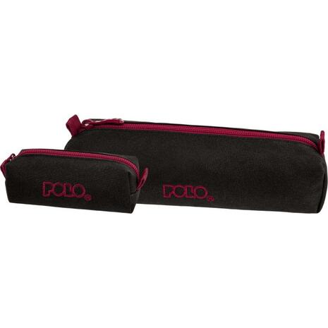 Κασετίνα βαρελάκι Polo Wallet IV Black/Bordeaux (937006-2033)