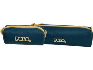 Κασετίνα βαρελάκι Polo Wallet IV Petrol/Gold (937006-5876)