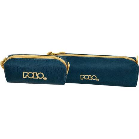 Κασετίνα βαρελάκι Polo Wallet IV Petrol/Gold (937006-5876)