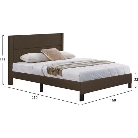 ΚΡΕΒΑΤΙ TRILLOP HM666.13 ΚΑΦΕ ΥΦΑΣΜΑ ΓΙΑ ΣΤΡΩΜΑ 160X200εκ.