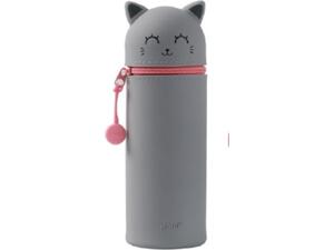 Κασετίνα σιλικόνης Cute Animals  i-Total XL2484 Grey Cat