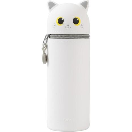 Κασετίνα σιλικόνης Cute Animals  i-Total XL2482F White Cat