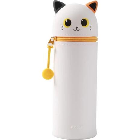 Κασετίνα σιλικόνης Cute Animals  i-Total XL2483 White Cat