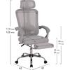 ΚΑΡΕΚΛΑ ΓΡΑΦΕΙΟΥ BARNET HM18258.02 ΓΚΡΙ MESH-ΓΚΡΙ ΣΚΕΛΕΤΟΣ NYLON 61x62x123Υ