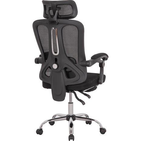 ΚΑΡΕΚΛΑ ΓΡΑΦΕΙΟΥ BARNET HM18258.01 ΜΑΥΡΟ MESH-ΜΑΥΡΟΣ ΣΚΕΛΕΤΟΣ NYLON 61x62x123Υ
