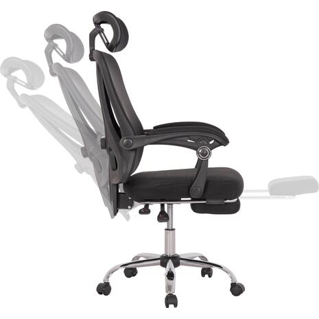 ΚΑΡΕΚΛΑ ΓΡΑΦΕΙΟΥ BARNET HM18258.01 ΜΑΥΡΟ MESH-ΜΑΥΡΟΣ ΣΚΕΛΕΤΟΣ NYLON 61x62x123Υ