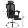ΚΑΡΕΚΛΑ ΓΡΑΦΕΙΟΥ BARNET HM18258.01 ΜΑΥΡΟ MESH-ΜΑΥΡΟΣ ΣΚΕΛΕΤΟΣ NYLON 61x62x123Υ