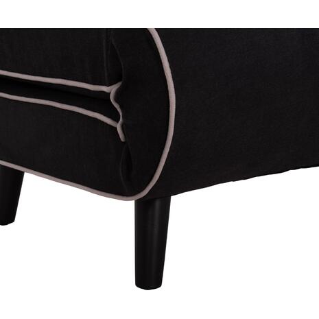 ΠΟΛΥΘΡΟΝΑ ΚΡΕΒΑΤΙ BRAXTON HM8425.03 ΜΑΥΡΟ ΥΦΑΣΜΑ 78x88x78Υεκ.