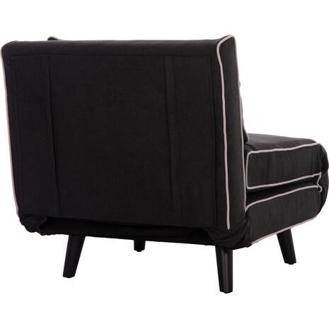ΠΟΛΥΘΡΟΝΑ ΚΡΕΒΑΤΙ BRAXTON HM8425.03 ΜΑΥΡΟ ΥΦΑΣΜΑ 78x88x78Υεκ.