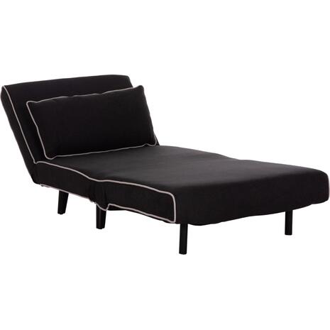 ΠΟΛΥΘΡΟΝΑ ΚΡΕΒΑΤΙ BRAXTON HM8425.03 ΜΑΥΡΟ ΥΦΑΣΜΑ 78x88x78Υεκ.