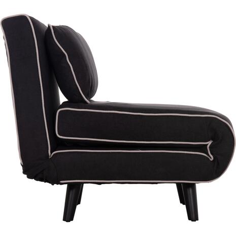 ΠΟΛΥΘΡΟΝΑ ΚΡΕΒΑΤΙ BRAXTON HM8425.03 ΜΑΥΡΟ ΥΦΑΣΜΑ 78x88x78Υεκ.