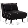 ΠΟΛΥΘΡΟΝΑ ΚΡΕΒΑΤΙ BRAXTON HM8425.03 ΜΑΥΡΟ ΥΦΑΣΜΑ 78x88x78Υεκ.