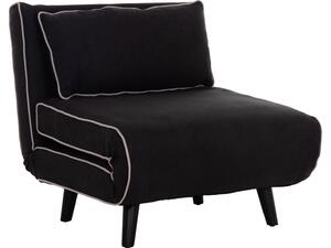 ΠΟΛΥΘΡΟΝΑ ΚΡΕΒΑΤΙ BRAXTON HM8425.03 ΜΑΥΡΟ ΥΦΑΣΜΑ 78x88x78Υεκ.