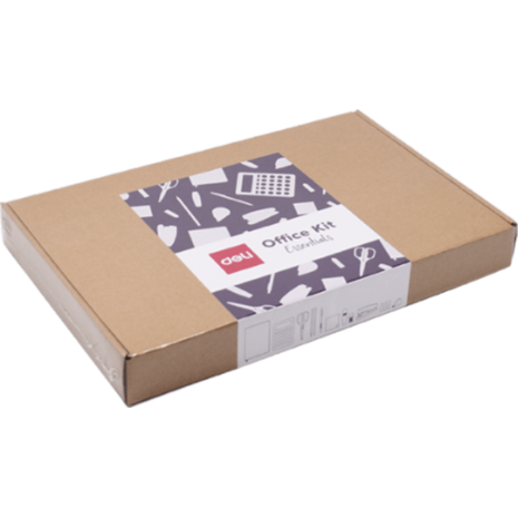 Σετ οργάνωσης γραφείου Deli Office Kit Essentials 12 τεμαχίων Άσπρο- Μαύρο αποχρώσεις