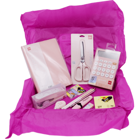 Σετ οργάνωσης γραφείου Deli Office Kit Essentials 12 τεμαχίων Ροζ αποχρώσεις