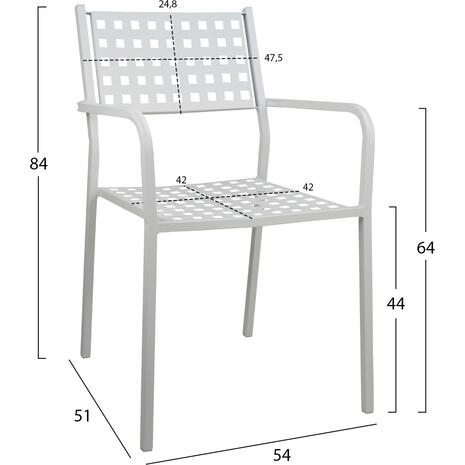 ΠΟΛΥΘΡΟΝΑ ΜΕΤΑΛΛΙΚΗ HM5031.02 ZETA ΣΕ ΛΕΥΚΟ ΧΡΩΜΑ 54x51x84Υεκ