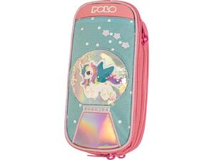 Κασετίνα οβάλ 3 θέσεων Polo Reel Snowball Unicorn