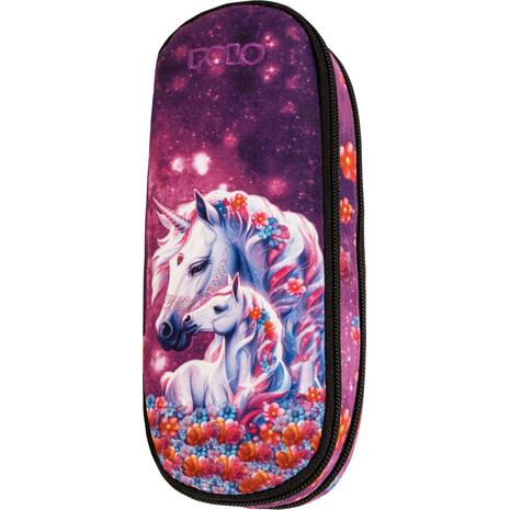 Κασετίνα οβάλ 2 θέσεων Polo Growly Unicorn