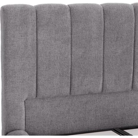 ΚΡΕΒΑΤΙ REMO ΜΕ ΑΠΟΘΗΚΕΥΤΙΚΟ ΧΩΡΟ HM719.22 ΥΦΑΣΜΑ TEDDY ΓΚΡΙ-ΓΙΑ ΣΤΡΩΜΑ 160x200εκ