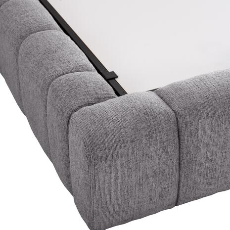 ΚΡΕΒΑΤΙ REMO ΜΕ ΑΠΟΘΗΚΕΥΤΙΚΟ ΧΩΡΟ HM719.22 ΥΦΑΣΜΑ TEDDY ΓΚΡΙ-ΓΙΑ ΣΤΡΩΜΑ 160x200εκ