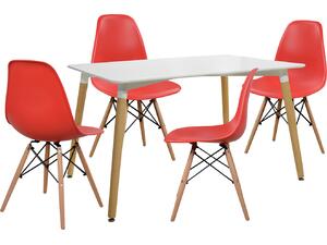 ΣΕΤ ΤΡΑΠΕΖΑΡΙΑ 5Τ ΤΡΑΠΕΖΙ MINIMAL 120x80x73 cm-TWIST ΚΟΚΚΙΝ HM10080.04