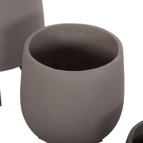 ΣΕΤ 3 ΓΛΑΣΤΡΕΣ ΜΕ TEAK ΒΑΣΕΙΣ TRYLL HM4681.03 FIBER CEMENT--ΓΚΡΙ