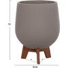 ΣΕΤ 3 ΓΛΑΣΤΡΕΣ ΜΕ TEAK ΒΑΣΕΙΣ TRYLL HM4681.03 FIBER CEMENT--ΓΚΡΙ