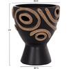 ΕΠΙΤΡΑΠΕΖΙΟ ΔΙΑΚΟΣΜΗΤΙΚΟ ΒΑΖΟ DEAN HM4678.01 ΤΕΡΑΚΟΤΑ ΣΕ ΜΑΥΡΟ--Φ23x29Υεκ.
