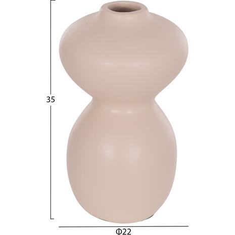 ΕΠΙΤΡΑΠΕΖΙΟ ΔΙΑΚΟΣΜΗΤΙΚΟ ΒΑΖΟ NELLY HM4669.02 ΤΕΡΑΚΟΤΑ ΣΕ ΚΡΕΜ--Φ22x35Υεκ.
