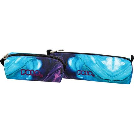 Κασετίνα βαρελάκι Polo Shapes Purple/Cyan