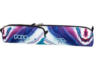 Κασετίνα βαρελάκι Polo Shapes White/Purple