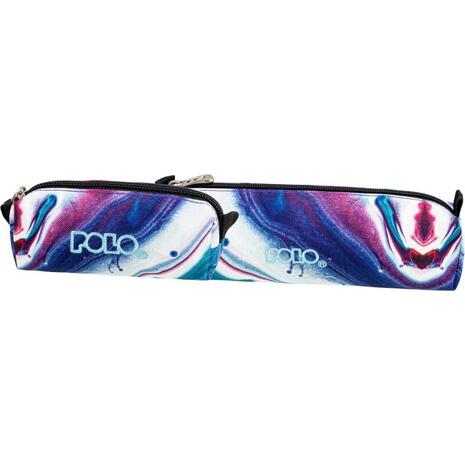 Κασετίνα βαρελάκι Polo Shapes White/Purple