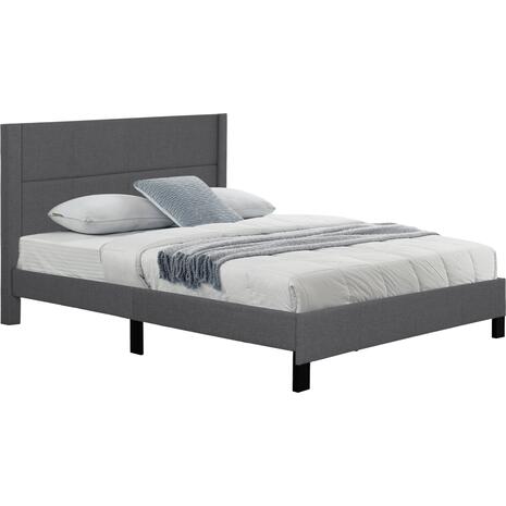 ΚΡΕΒΑΤΙ TRILLOP HM666.12 ΓΚΡΙ ΥΦΑΣΜΑ ΓΙΑ ΣΤΡΩΜΑ 160X200εκ.