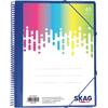 Ντοσιέ σουπλ σπιράλ με λάστιχο Skag A4 40 θέσεων (6 neon χρώματα)