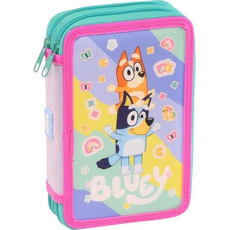 Κασετίνα Τετράγωνη Γεμάτη Bluey Stickers Rain Graffiti